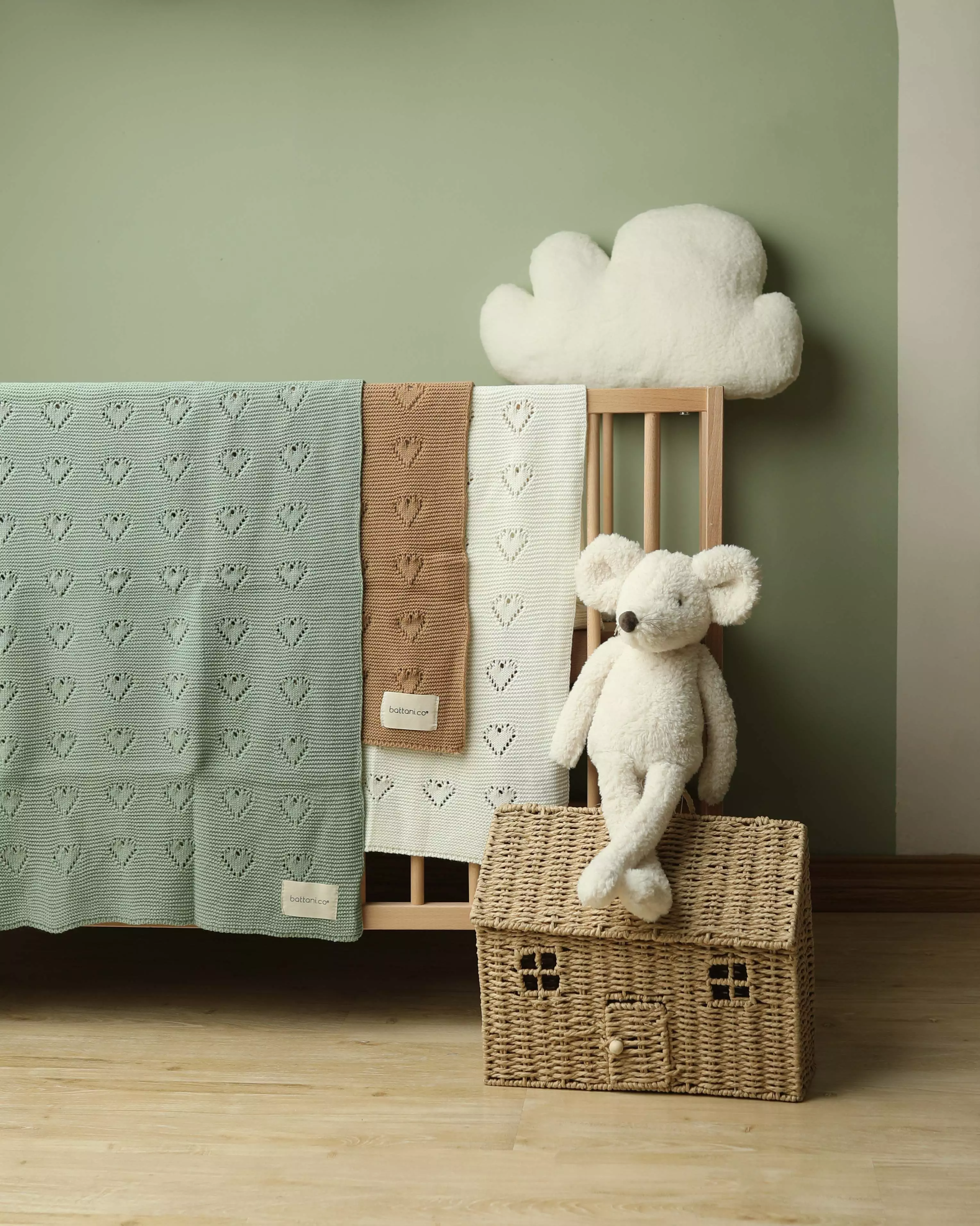 پتو بافت طرح قلب