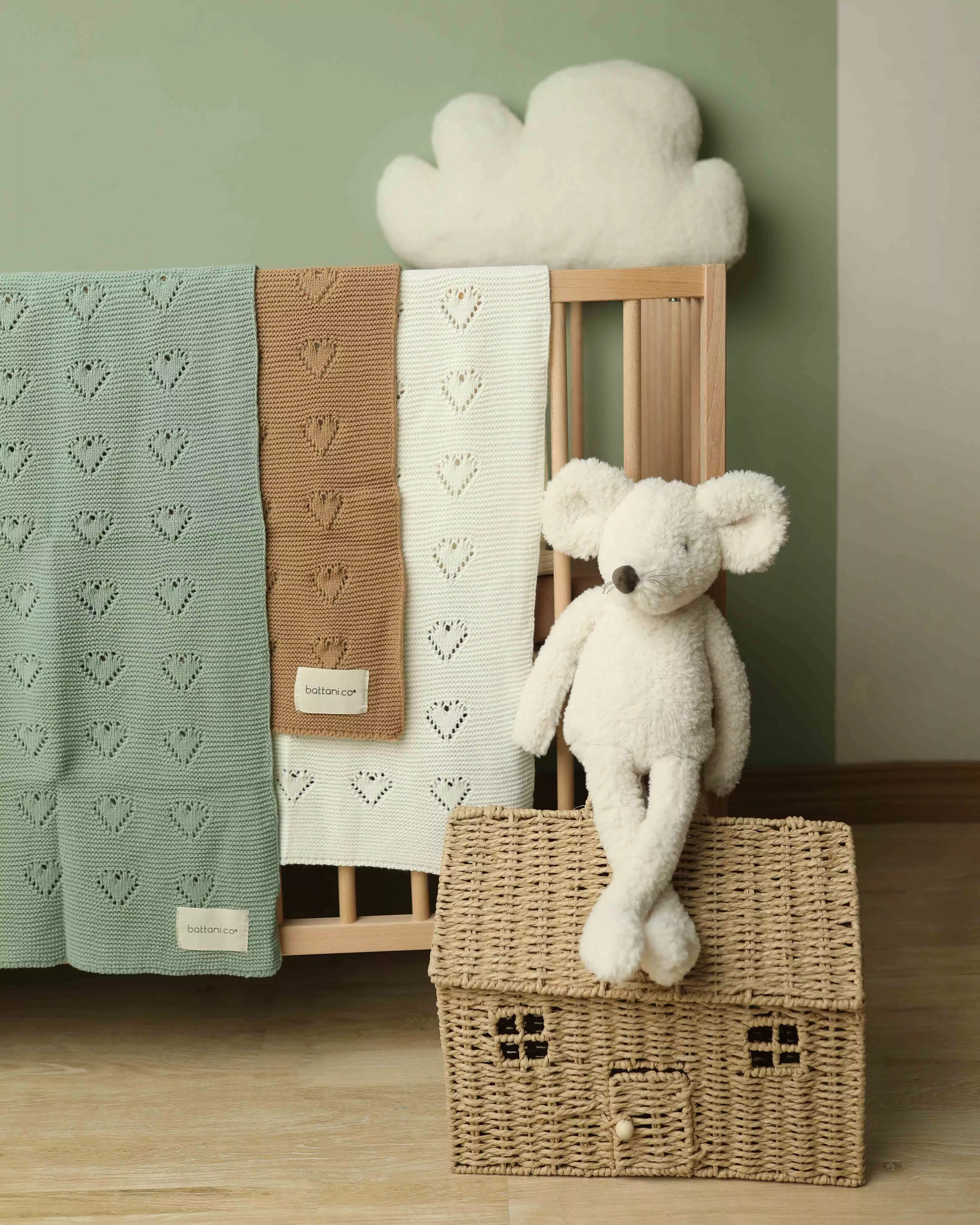 پتو بافت طرح قلب