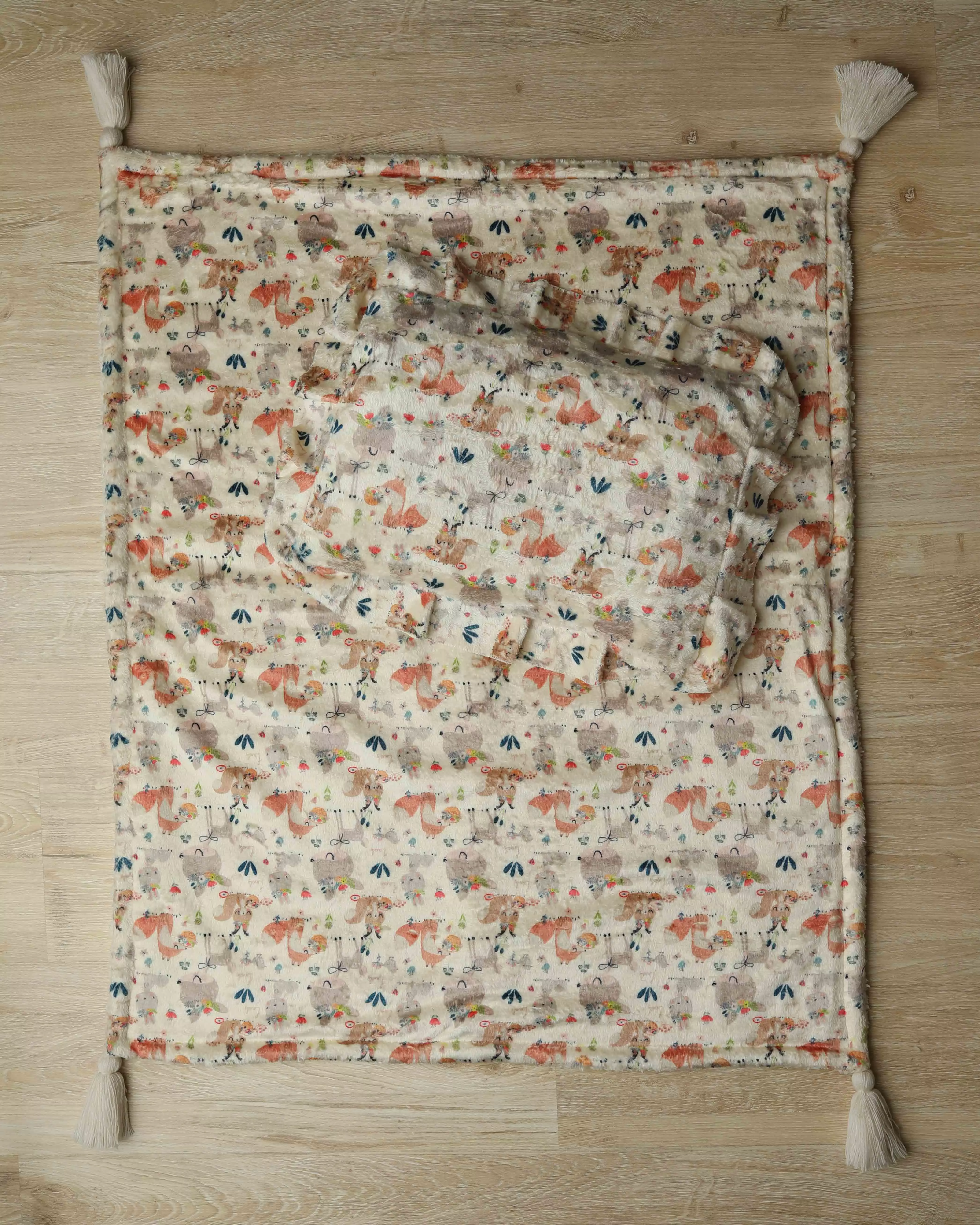 ست خواب مخملی نوزاد طرح روباه