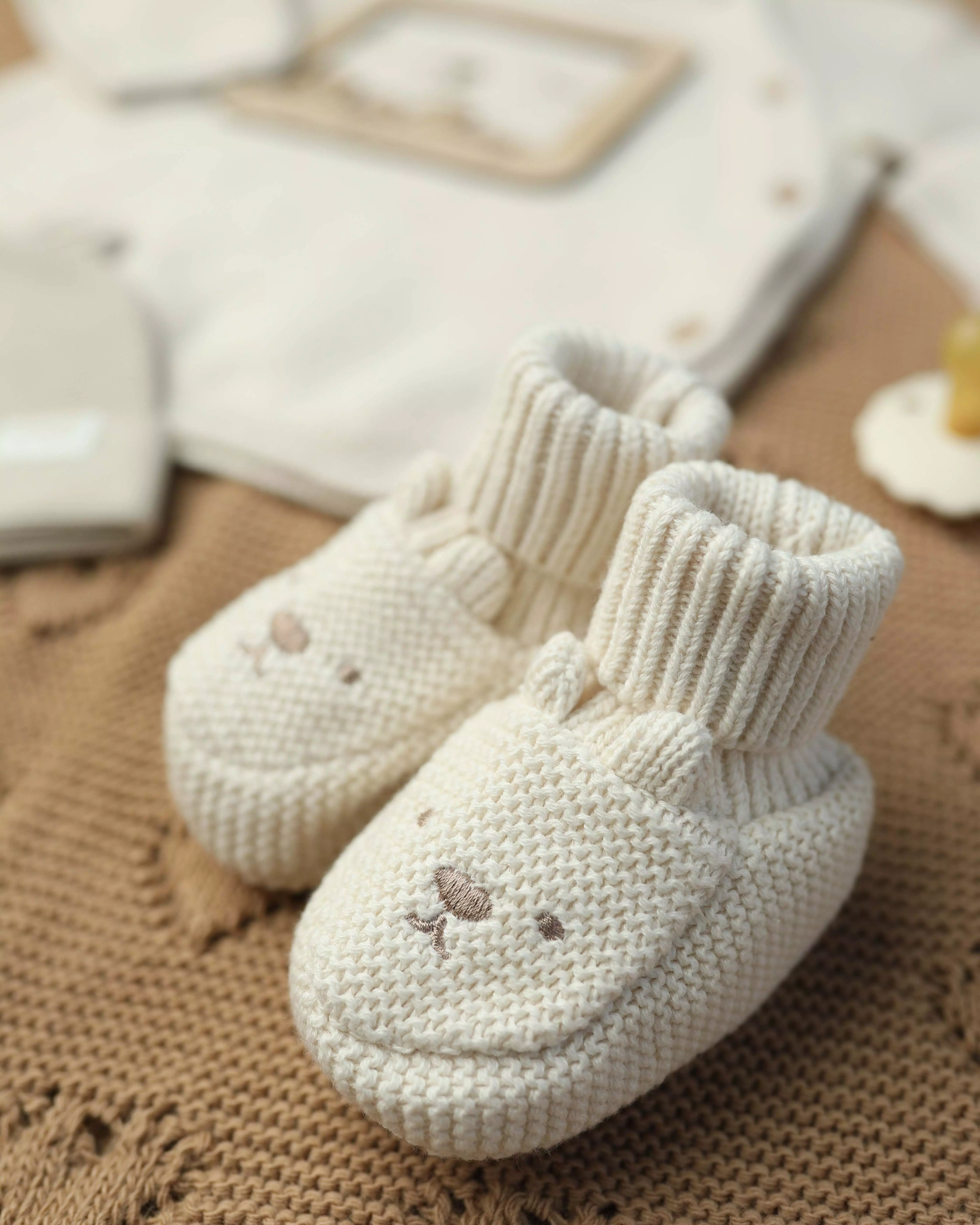 پاپوش بافتنی طرح تدی